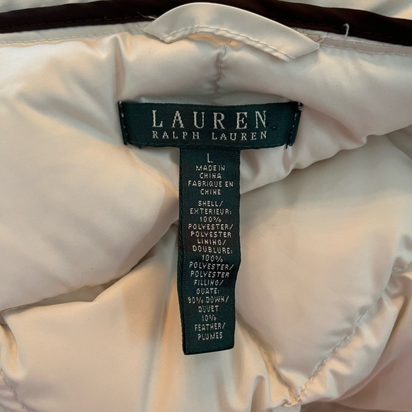 Ralph Lauren Cream Puffer Jacket - Picture 6 of 6